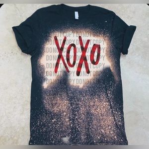 Blonde-Tee’s Valentines XOXO Plaid Acid Wash Tshirt